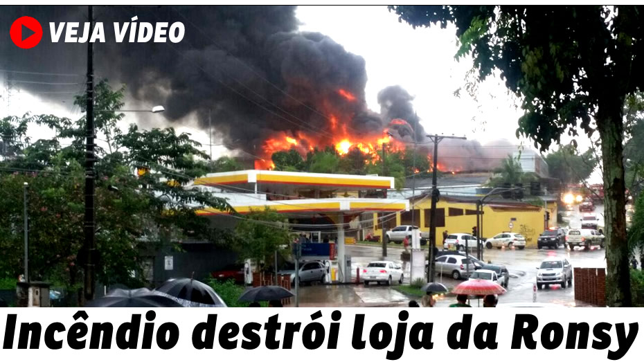 Incêndio destrói loja da Ronsy Materiais de Construção, em Rio Branco