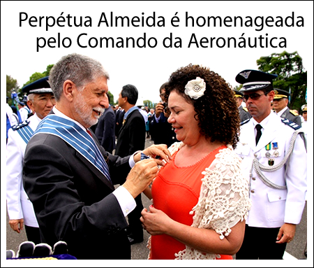 Deputada Perpétua é homenageada pelo Comando da Aeronáutica