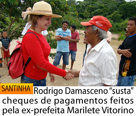 Rodrigo Damasceno “susta” cheques de pagamentos feitos pela ex-prefeita Marilete Vitorino