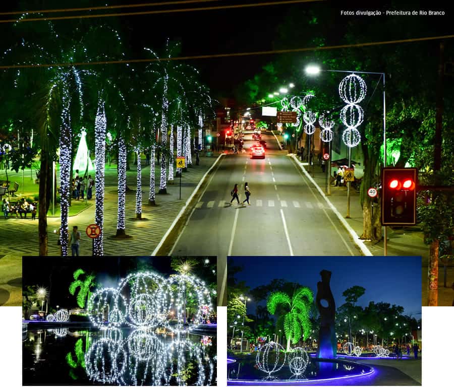 Luzes natalinas encantam a população de Rio Branco -  -  Notícias do Acre